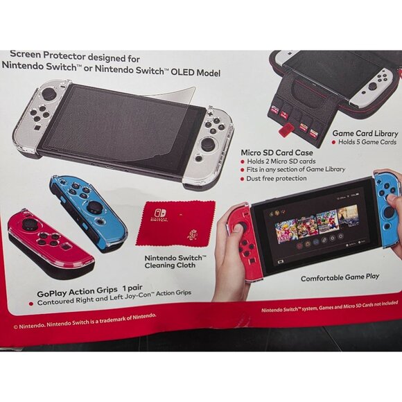 Nintendo Switch Mario Kart Game Traveler & GoPlay Action Pack With Screen Protec - Picture 8 of 8